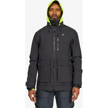 DECATHLON Pánská nepromokavá a větruodolná bunda na jachting Sailing 500 S ČERNÁ|ŽLUTÁ