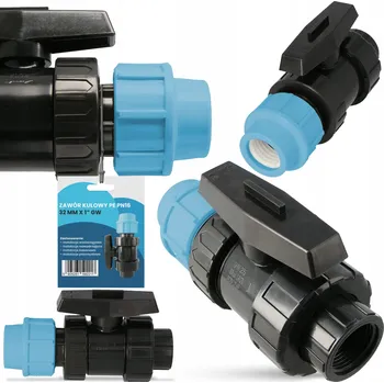 Vodovodní potrubí Kulový Kohout Šroubovací PN16 Spojka Trubková PE 32x1 VNITŘNÍ ZÁVIT