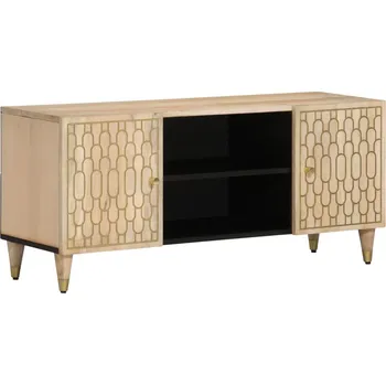 Televizní stolek vidaXL TV skříňka 105x33x46 cm masivní mangovníkové dřevo [358248] Barva: Hnědá