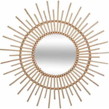 Zrcadlo Kulaté boho zrcadlo Atmosphera z ratanu na stěnu do obýváku a předsíně 76 cm