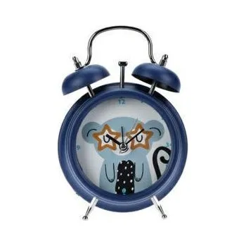 Hodiny Moderní stolní budík Lemur Intesi modrý hodiny do ložnice nebo dětského pokoje