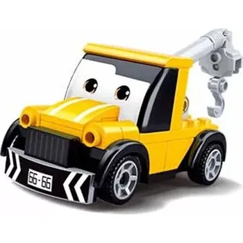 Stavebnice Sluban Sluban Power Bricks M38-B1072A Natahovací autíčko s očima Žlutý odtahový vůz