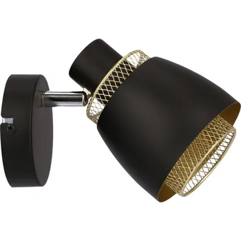 Nástěnné svítidlo CANDELLUX LIGHTING SPÓŁKA Z OGRANICZONĄ Alexandria nástěnná lampa černá 1x40W E14 stínidlo černá+zlatá