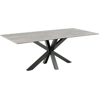 Jídelní stůl Jídelní stůl Heaven 200 cm šedá keramická deska moderní loft Actona černé nohy