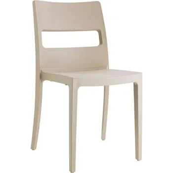 Jídelní židle Zahradní stohovatelná židle Sai béžová plastová SCAB Design snadné čištění