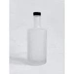 Láhev na olej, ocet, sirup bílá matná VILO 500 ml s černým uzávěrem