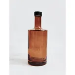 Láhev na olej, ocet, sirup hnědá VILO 500 ml s černým uzávěrem