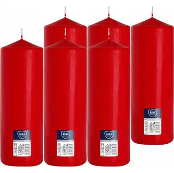 Svíčka Tradiční parafinová svíčka BEZ VŮNĚ Bispol 6 ks