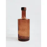 Láhev na olej, ocet, sirup hnědá VILO 500 ml s uzávěrem tmavé dřevo