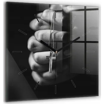 Hodiny Nástěnné hodiny SacroArte černé 60 cm