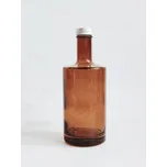 Láhev na olej, ocet, sirup hnědá VILO 500 ml se stříbrným uzávěrem