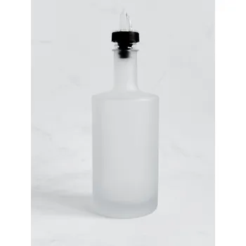 Nádoba na olej a ocet Láhev na olej, ocet, sirup bílá matná VILO 500 ml s čirou nálevkou