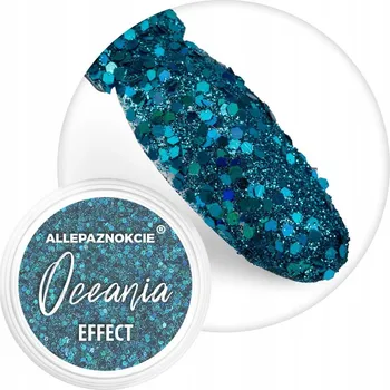 Prášek Ozdoby Na Nechty ALLEPAZNOKCIE 1g Efekt Oceania Modrý Č.04