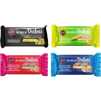 Čokoláda Elit - Dubajská čokoláda Degustační balíček Dubajských čokolád Elit 4 příchutě