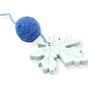 Aroma difuzér Přírodní dekorace List javorový s modrou kuličkou