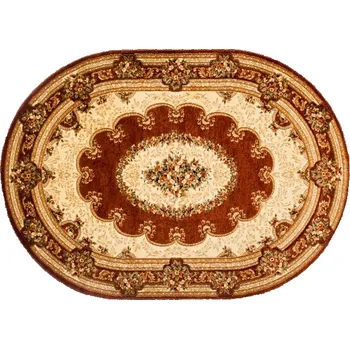 Koberec Makro Abra Oválný kusový koberec YESEMEK 5889A hnědý Rozměr: 140x190 cm