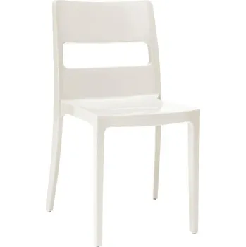 Jídelní židle Zahradní stohovatelná židle Sai bílá z plastu na zahradu a do banketních sálů SCAB Design