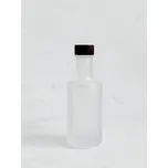 Láhev na olej, ocet, sirup bílá matná VILO 200 ml s uzávěrem tmavé dřevo