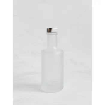 Nádoba na olej a ocet Láhev na olej, ocet, sirup bílá matná VILO 200 ml se stříbrným uzávěrem