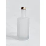 Láhev na olej, ocet, sirup bílá matná VILO 500 ml se zlatým uzávěrem