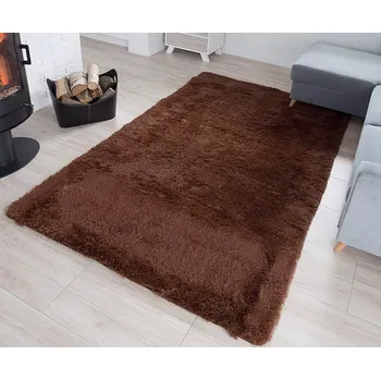 Koberec Plyšový koberec TOP - HNĚDÝ (80x150 cm )