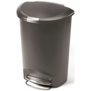 Odpadkový koš SimpleHuman Pedálový odpadkový koš – 50 l, půlkulatý, plast, šedý CW1357