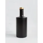 Láhev na olej, ocet, sirup černá matná VILO 500 ml se zlatým uzávěrem