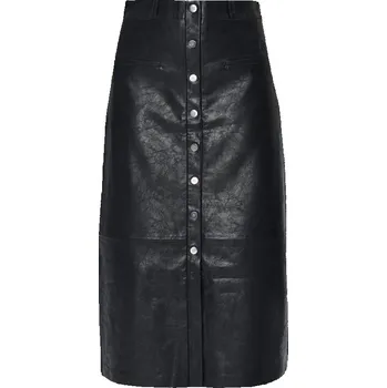 Dámská sukně SUKNĚ DKNY VEGAN LEATHER SKIRT BLACK