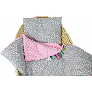 Prostěradlo MINKY DEKA 100X75 POLŠTÁŘ 30X35 BAVLNA 2 DÍLY DO KOČÁRKU NEBO POSTÝLKY