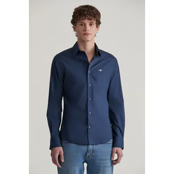Pánská košile KOŠILE GANT SLIM POPLIN STRETCH SHIRT MARINE