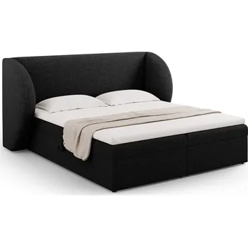 Postel Čalouněná postel Miley 160x200 černá s úložným prostorem moderní do ložnice