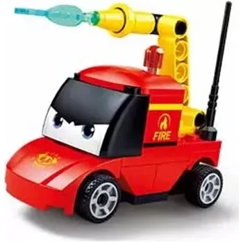 Stavebnice Sluban Sluban Power Bricks M38-B1072F Natahovací autíčko s očima Hasiči