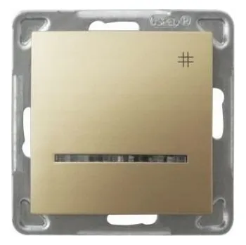 vypínač Křížový vypínač Klasik, Podomítkový Ospel zlatý ŁP-4YS/M/28