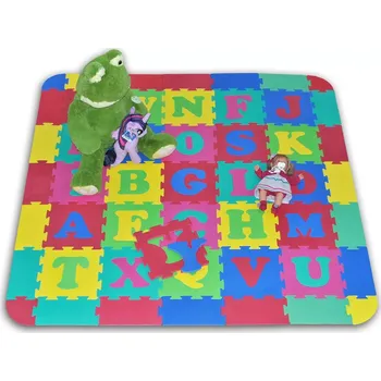 LC Velký pěnový koberec extra Abeceda s okraji 180x180cm, 12m+