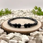 Certom Minerální náramek – vločkový a černý obsidián 0158