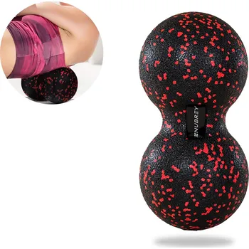 Masáž Dvojitý masážní míček Nubrey 25 cm x 12 cm červený