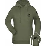Dámská mikina s kapucí KT Ghost - olivová