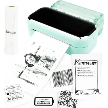 Tiskárna Mini termální tiskárna Phomemo M03 zelená pro tisk fotek, poznámek a štítků