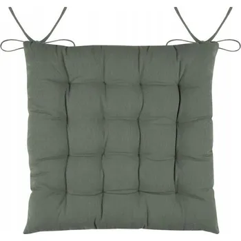 Podsedák Polštář na židli DUO 38x38 olivově bavlna prošívaný sedák, stahovací šňůrky