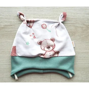 Kojenecké oblečení AMÁLKA Elastická čepička teplákovina, kouzelné hračky Velikost: 74-80