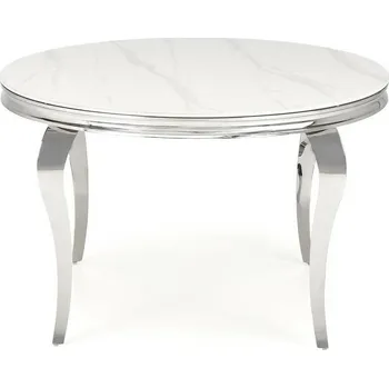 Jídelní stůl Intesi Kulatý stůl Munya bílý/stříbrný