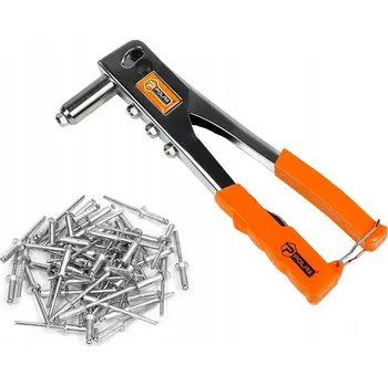 Nýt Ruční nýtovač na nýty 2.4-4.8 mm chromovaný + nýty 3.2 х 8 mm (50 ks)
