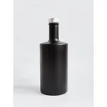 Láhev na olej, ocet, sirup černá matná VILO 500 ml se stříbrným uzávěrem