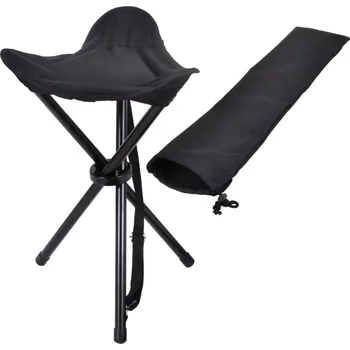 kempingová židle ROTHCO Trojnožka skládací ČERNÁ