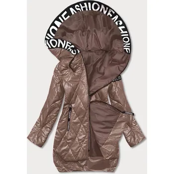 Dámská cargo bunda Kávová prošívaná bunda s kapucí od SWEST, odstíny béžové 50 i392_23192-28