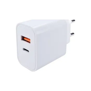 Nabíječka USB A+C 20W fast charger - bílá