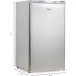 Lednice bez mrazáku - stříbrná - PRIMO PR122FR + DOPRAVA ZDARMA