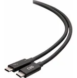 C2G 6ft Thunderbolt 4 USB C Active Cable - USB C to USB C - 40Gbps - M/M - Kabel Thunderbolt - USB-C (M) do USB-C (M) - USB 3.2 / DisplayPort 2.1 / Thunderbolt 4 - 30 V - 1.83 m - USB napájení (100W),