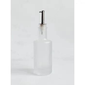 Nádoba na olej a ocet Láhev na olej, ocet, sirup bílá matná VILO 200 ml s nerezovou nálevkou