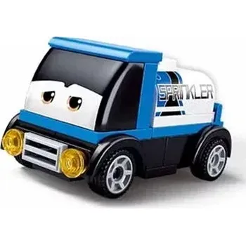 Stavebnice Sluban Sluban Power Bricks M38-B1072B Natahovací autíčko s očima Modrá cisterna